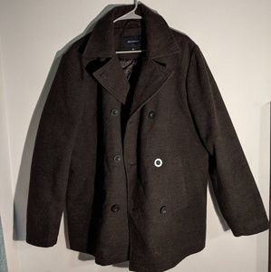 Mens Large Charcoal Peacoat